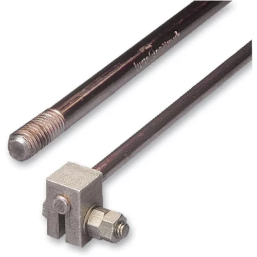 Earth Rod Non Extendable 3/8 Inch Copper Bonded with Cable Clamp