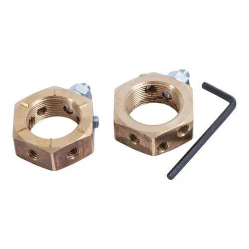 Earthing Nut Self Cutting 32mm Brass (Pack=2)