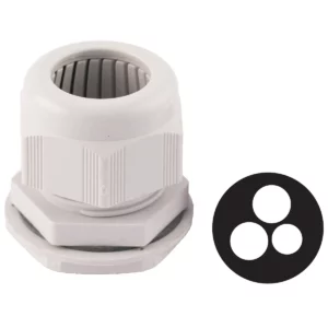 Dome Top Stuffing Tails Gland 40mm² IP68 Nylon Grey for 2 x 25.0mm² Meter Tails+16.0mm² Earth
