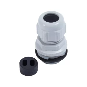 Dome Top Fast Fit Stuffing Gland 25mm IP68 Nylon Grey for 2 x 2.5mm Twin+Earth Cables
