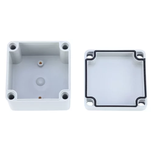 Enclosure Grey Lid IP66 100 x 100 x 75mm Light Grey Polycarbonate