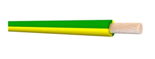 6491X 35.0mm Green And Yellow PVC Basec Cable 1-Core 100m
