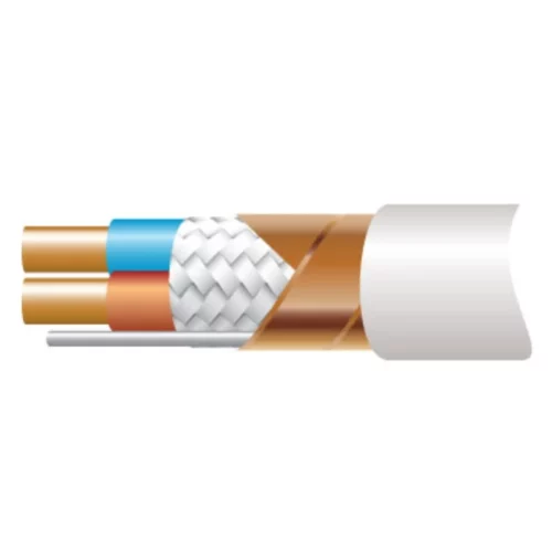 FTPLS2EH 1.5mm² White Fire Performance Soft Skin FT120 Cable 2-Core 100m Reel