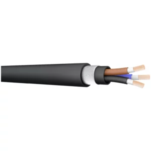 FP4004C 6.0mm² Black Fire Resistant SWA Cable 4-Core 1m