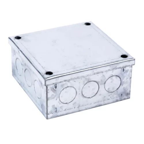 Steeple Steel Adaptable Box with Knockouts 100 x 100 x 50mm