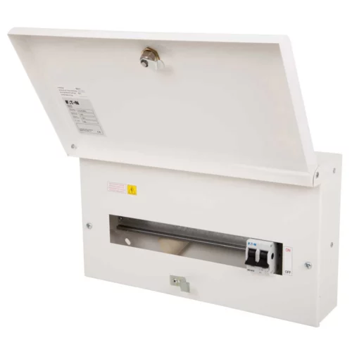 Isolator controlled surface mounted consumer unit incl. 2-pole 100A isolator