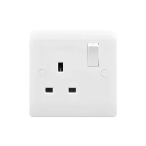 Socket Switched Single Pole 1 Gang 13A White