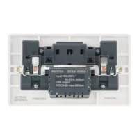 Socket Switched 2 x 4.8A USB Double Pole 2 Gang 13A White - Image 3