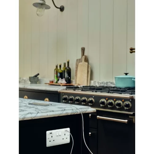 Socket Switched 2 x 4.8A USB Double Pole 2 Gang 13A White - Image 4