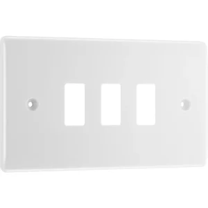 Nexus Grid 3 Module White Moulded Front Plate