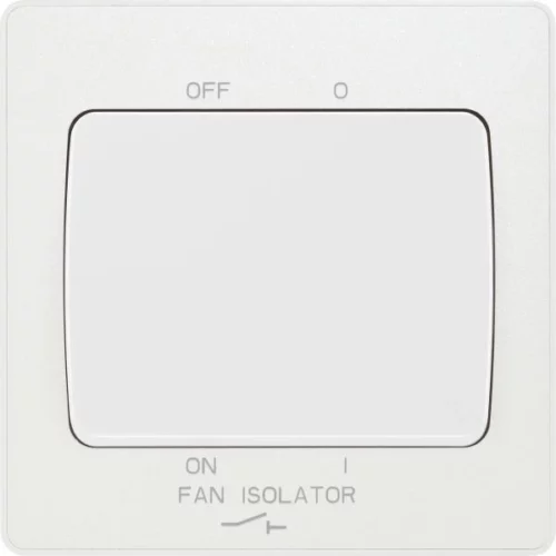 Pearlescent White Evolve 10A 3 Pole Fan Isolator White Insert