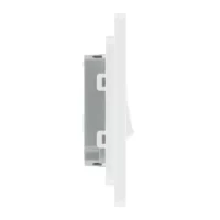 Pearlescent White Evolve 2 Gang 20A 16AX 2 Way Light Switch White Insert - Image 3