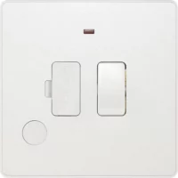 Pearlescent White Evolve 13A Flex Outlet Neon Switched Fused Spur Unit White Insert - Image 2