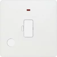 Pearlescent White Evolve 13A Flex Outlet Neon Unswitched Fused Spur Unit White Insert - Image 2
