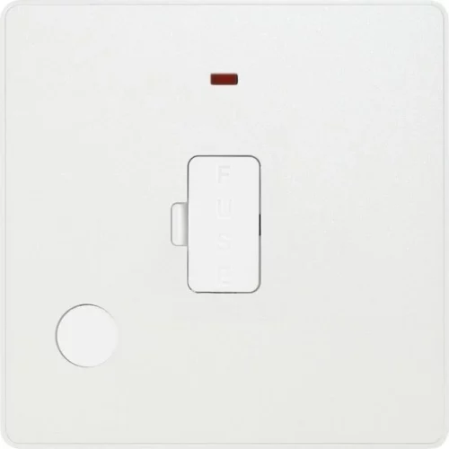 Pearlescent White Evolve 13A Flex Outlet Neon Unswitched Fused Spur Unit White Insert - Image 2