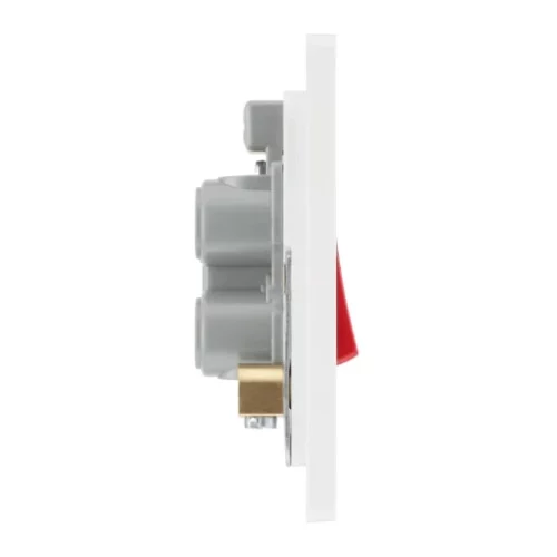 Pearlescent White Evolve 45A 2 Pole LED Switch White Insert - Image 2