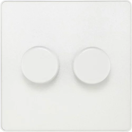 Pearlescent White Evolve 2 Gang 200W Intelligent Trailing Edge Dimmer Switch White Insert - Image 2