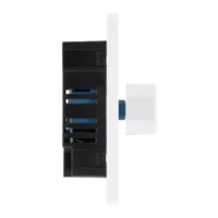 Pearlescent White Evolve 2 Gang 200W Intelligent Trailing Edge Dimmer Switch White Insert - Image 3