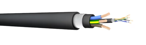 6.0Mm 3 Core Pvc/Pvc + 4 Pair Data Cable