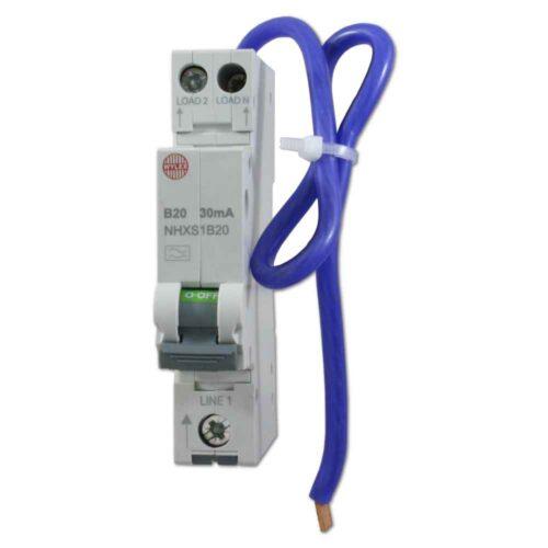 20A 30mA SPswN B Curve 6kA Type A Miniature RCBO