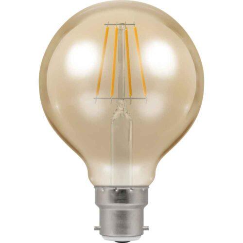 5W 2200K BC-B22D LED Globe G80 Filament Antique Dimmable