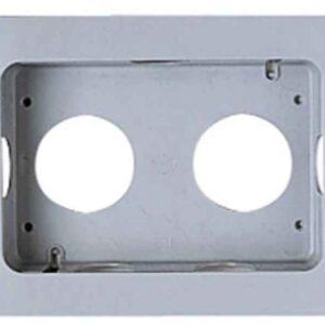 Bezel 2 Gang Flush 165X245X41mm Grey