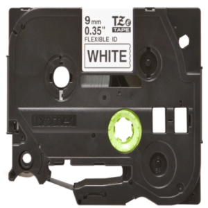 Brother Pro Tape Tze-Fx221 Flexible Id Tape Black On White 9Mm