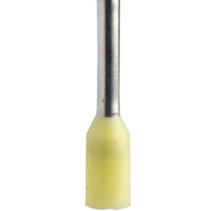 Cable end insulated, 0,25mm2, medium size, yellow, 10 bags, NF