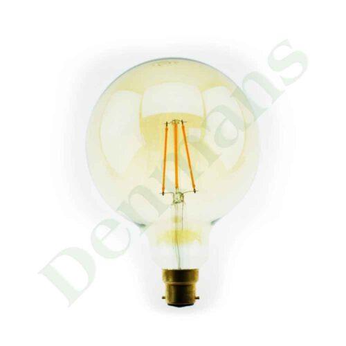 7.5W 2200K BC-B22D LED Globe G125 Filament Antique Dimmable