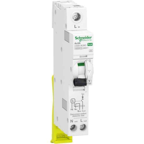 RCBO Plug On Neutral Ic60H Single Pole+Neutral Class A Type C 32A 30Ma 10Ka