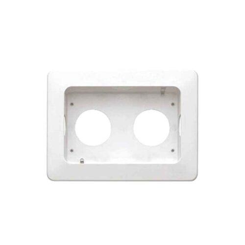 White  Bezel 2 Gang Flush Mounting 165 x 245 x 41mm