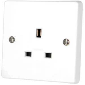 Unswitched Socket 1 Gang 13A White Capital
