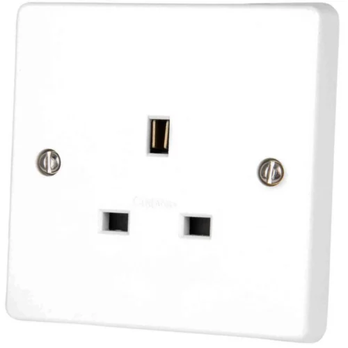 Unswitched Socket 1 Gang 13A White Capital