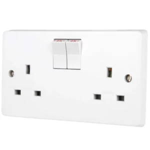 13A 2 Gang Double Pole Switched Socket