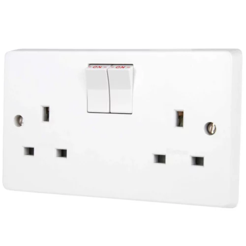 13A 2 Gang Double Pole Switched Socket