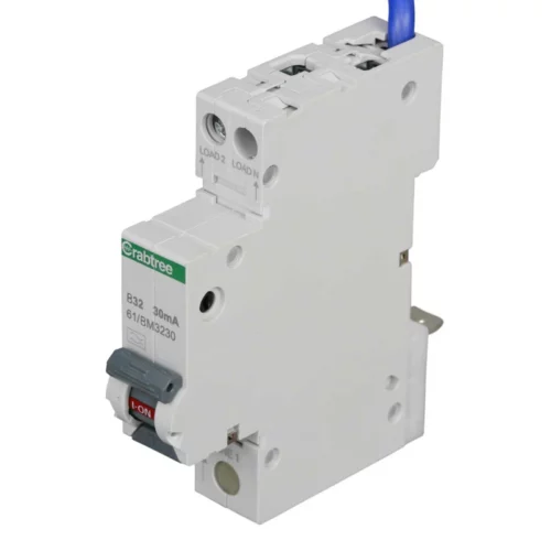32A 30mA SPswN B Curve 6kA Type A Miniature RCBO