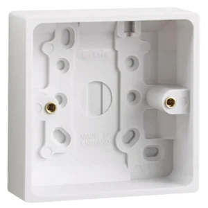 Surface mount box 28mm 1-gang White