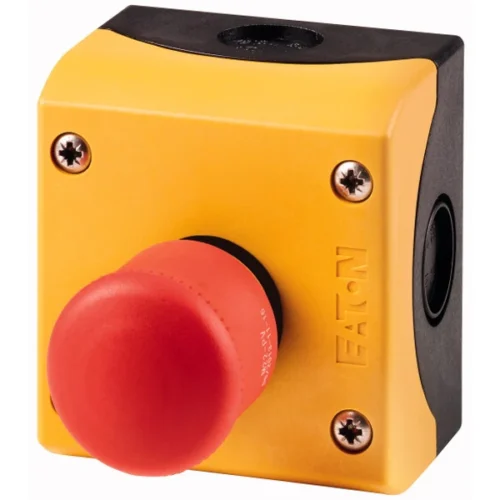 Housing, Controlled stop pushbuttons/emergency-stop buttons, Mushroom-shaped, 38 mm, Non-illuminated, Pull-to-release function, 1 NC, 1 N/O, Screw con